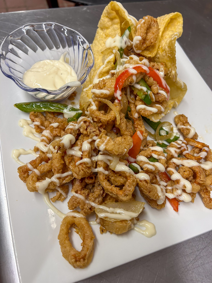A calamari dish from the UnWined kitchen